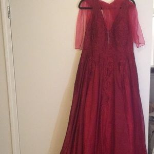 Red gown